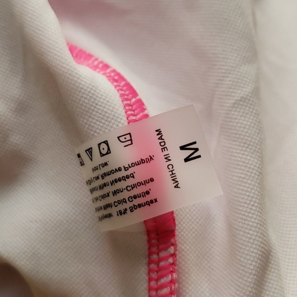 SPORLIKE Ruffle High Waist Swimsuit in Hot Pink with an Animal Print Size M - Picture 9 of 10